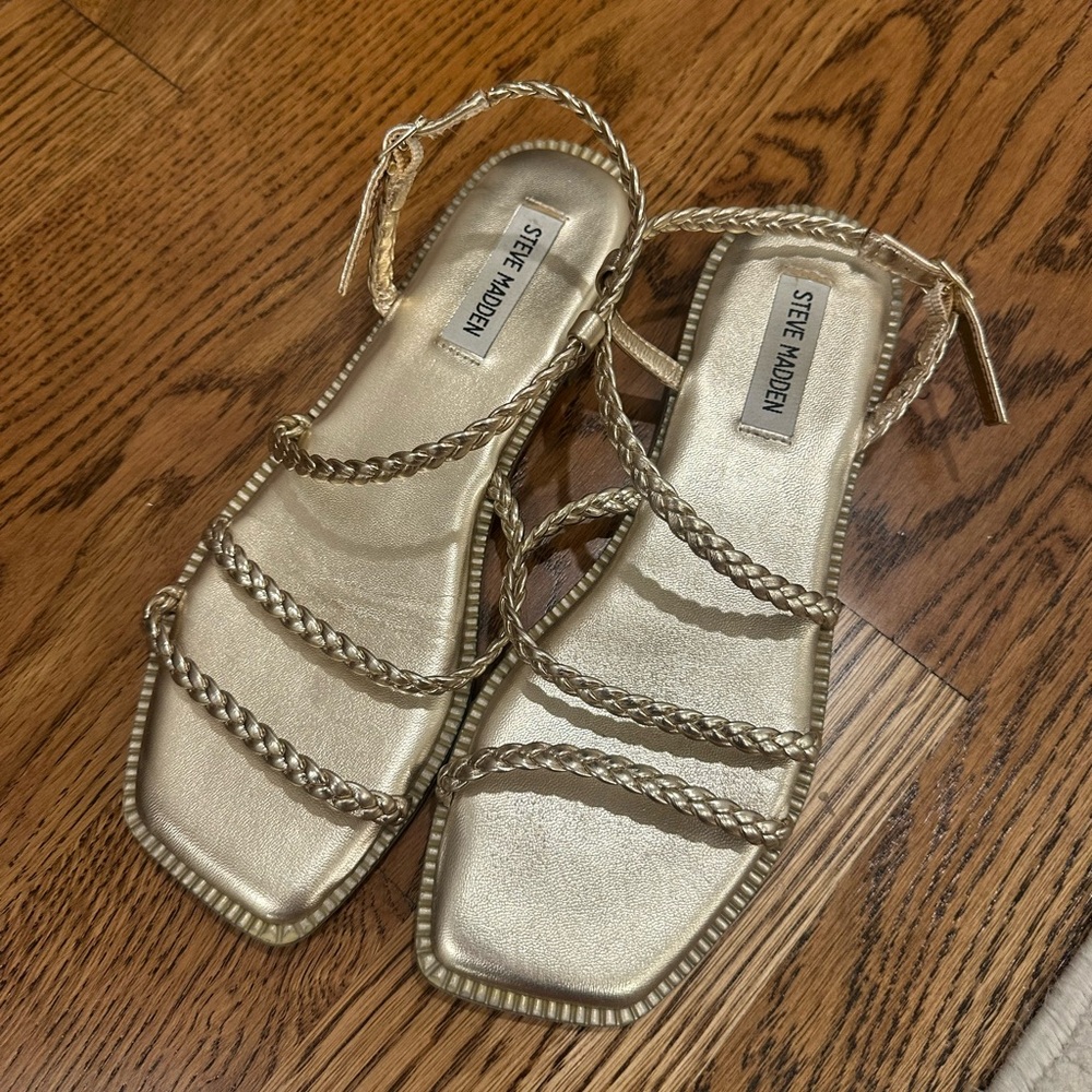Steve Madden Darleena Gold Strappy Sandals